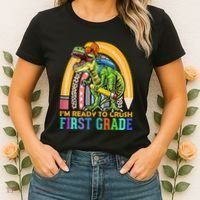 I'm Ready To Crush 1st Grade Dinosaur Back To School Women's T-Shirt thumb 2