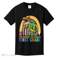 I'm Ready To Crush 1st Grade Dinosaur Back To School Kids T-Shirt thumb 0