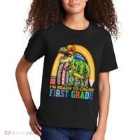 I'm Ready To Crush 1st Grade Dinosaur Back To School Kids T-Shirt thumb 2