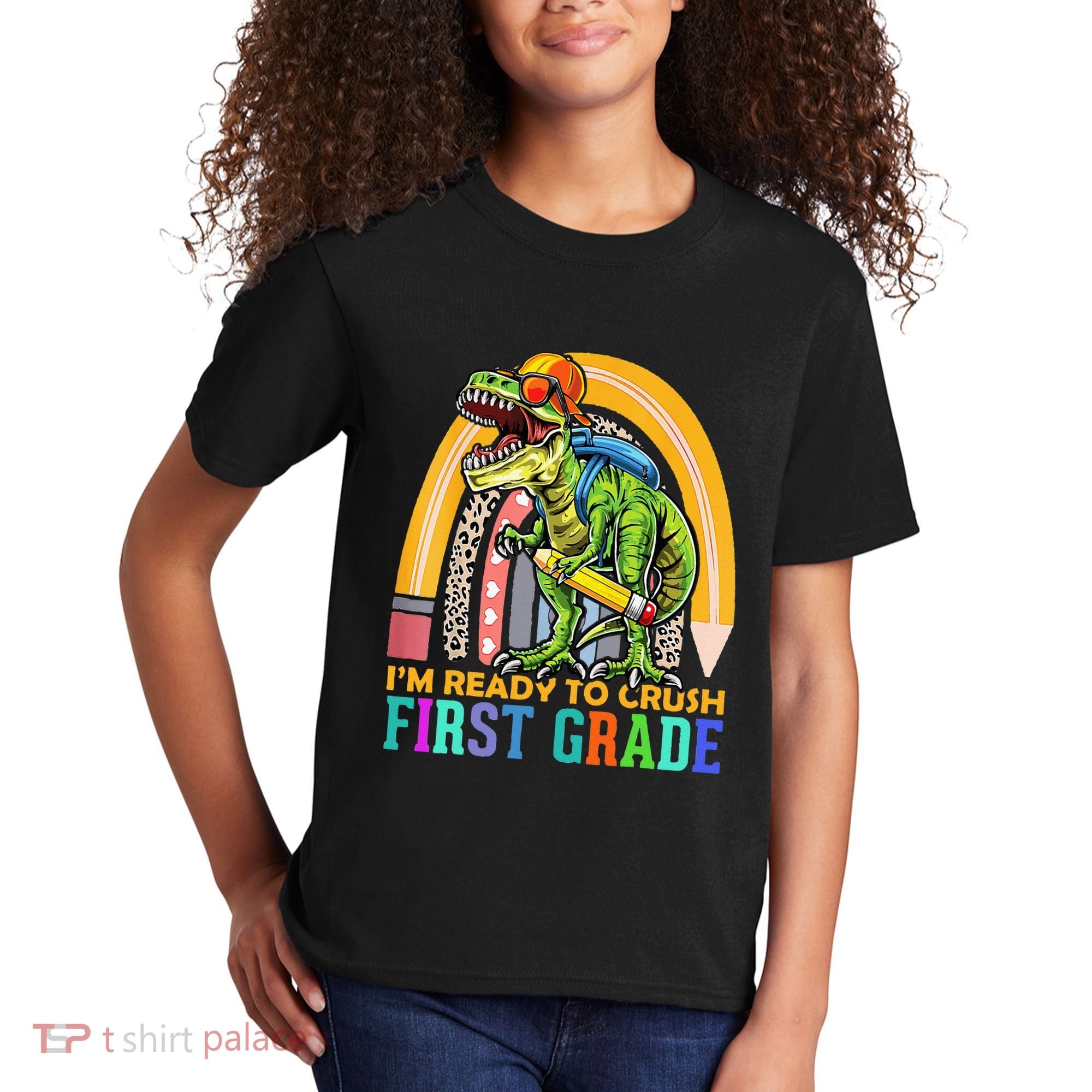 I'm Ready To Crush 1st Grade Dinosaur Back To School Kids T-Shirt