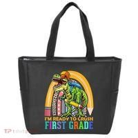 I'm Ready To Crush 1st Grade Dinosaur Back To School Tote Bag thumb 0