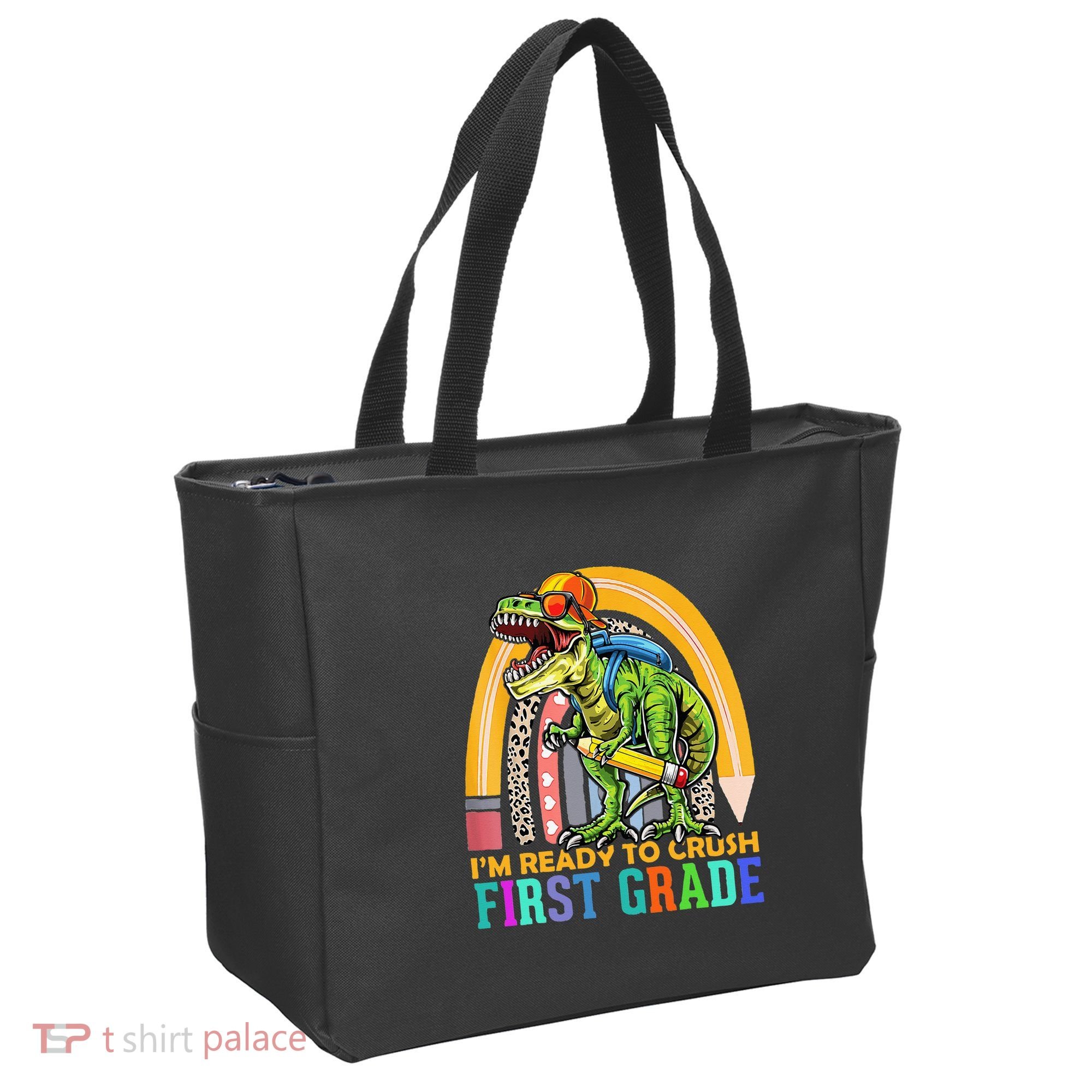 I'm Ready To Crush 1st Grade Dinosaur Back To School Tote Bag