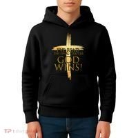 I've Read The Final Chapter God Wins Kids Hoodie thumb 4