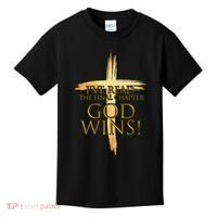 I've Read The Final Chapter God Wins Kids T-Shirt thumb 0