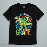 Im Ready To Crush 1st Grade Dinosaur T Rex Back To School T-Shirt thumb 5