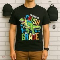 Im Ready To Crush 1st Grade Dinosaur T Rex Back To School T-Shirt thumb 6