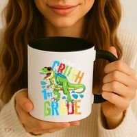 Im Ready To Crush 1st Grade Dinosaur T Rex Back To School Coffee Mug thumb 3