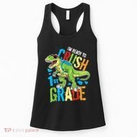 Im Ready To Crush 1st Grade Dinosaur T Rex Back To School Women's Tank Top thumb 0