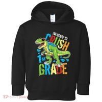 Im Ready To Crush 1st Grade Dinosaur T Rex Back To School Toddler Hoodie thumb 0