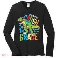 Im Ready To Crush 1st Grade Dinosaur T Rex Back To School Women's Long Sleeve Shirt thumb 0