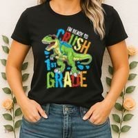 Im Ready To Crush 1st Grade Dinosaur T Rex Back To School Women's T-Shirt thumb 2