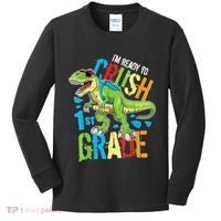 Im Ready To Crush 1st Grade Dinosaur T Rex Back To School Kids Long Sleeve Shirt thumb 0