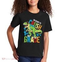 Im Ready To Crush 1st Grade Dinosaur T Rex Back To School Kids T-Shirt thumb 2