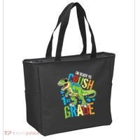 Im Ready To Crush 1st Grade Dinosaur T Rex Back To School Tote Bag thumb 2