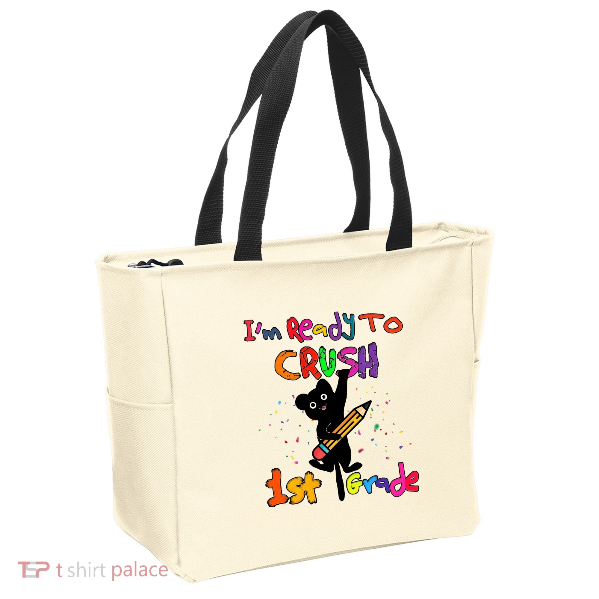 Im Ready To Crush 1St Grade First Grade Cat Cute Gift Tote Bag