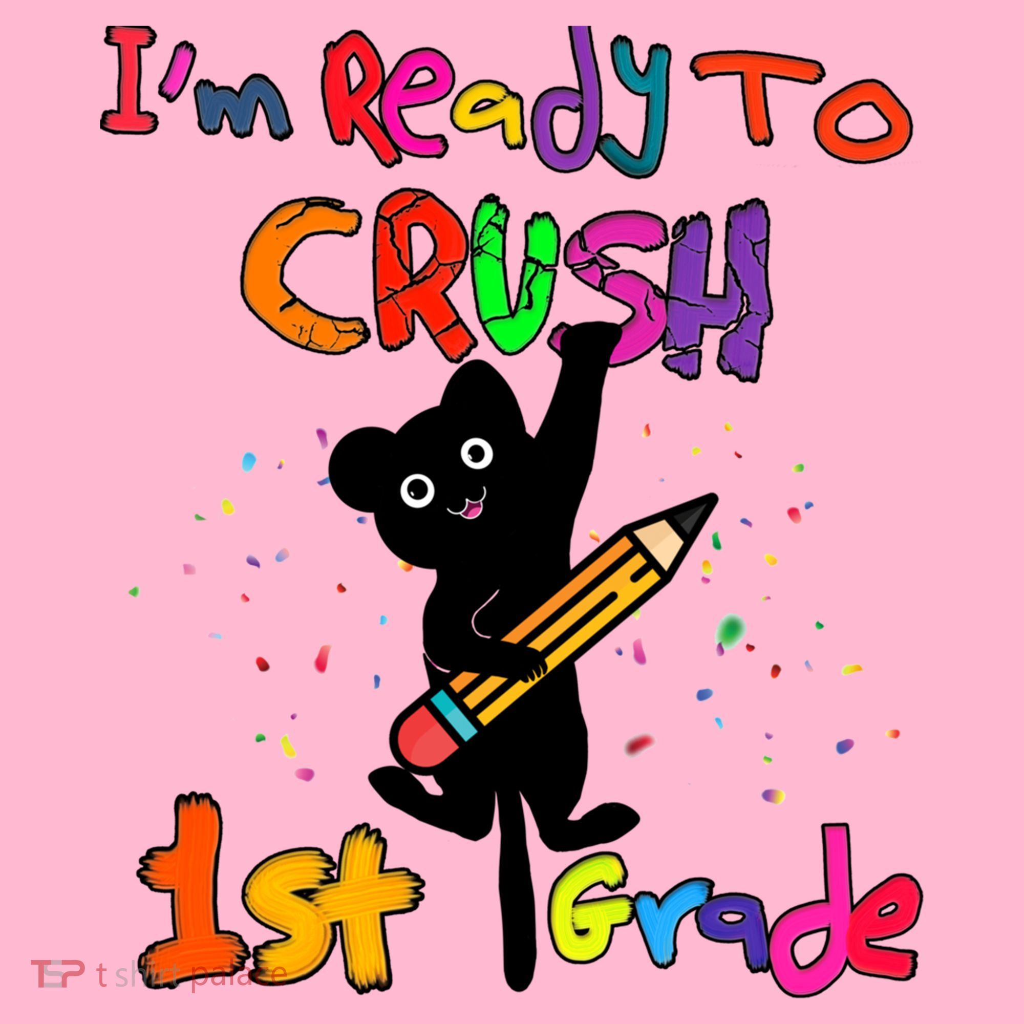 Im Ready To Crush 1St Grade First Grade Cat Cute Gift Coaster