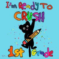 Im Ready To Crush 1St Grade First Grade Cat Cute Gift Long Sleeve Shirt thumb 2