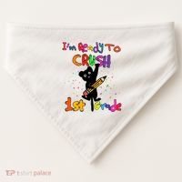 Im Ready To Crush 1St Grade First Grade Cat Cute Gift USA-Made Doggie Bandana thumb 0