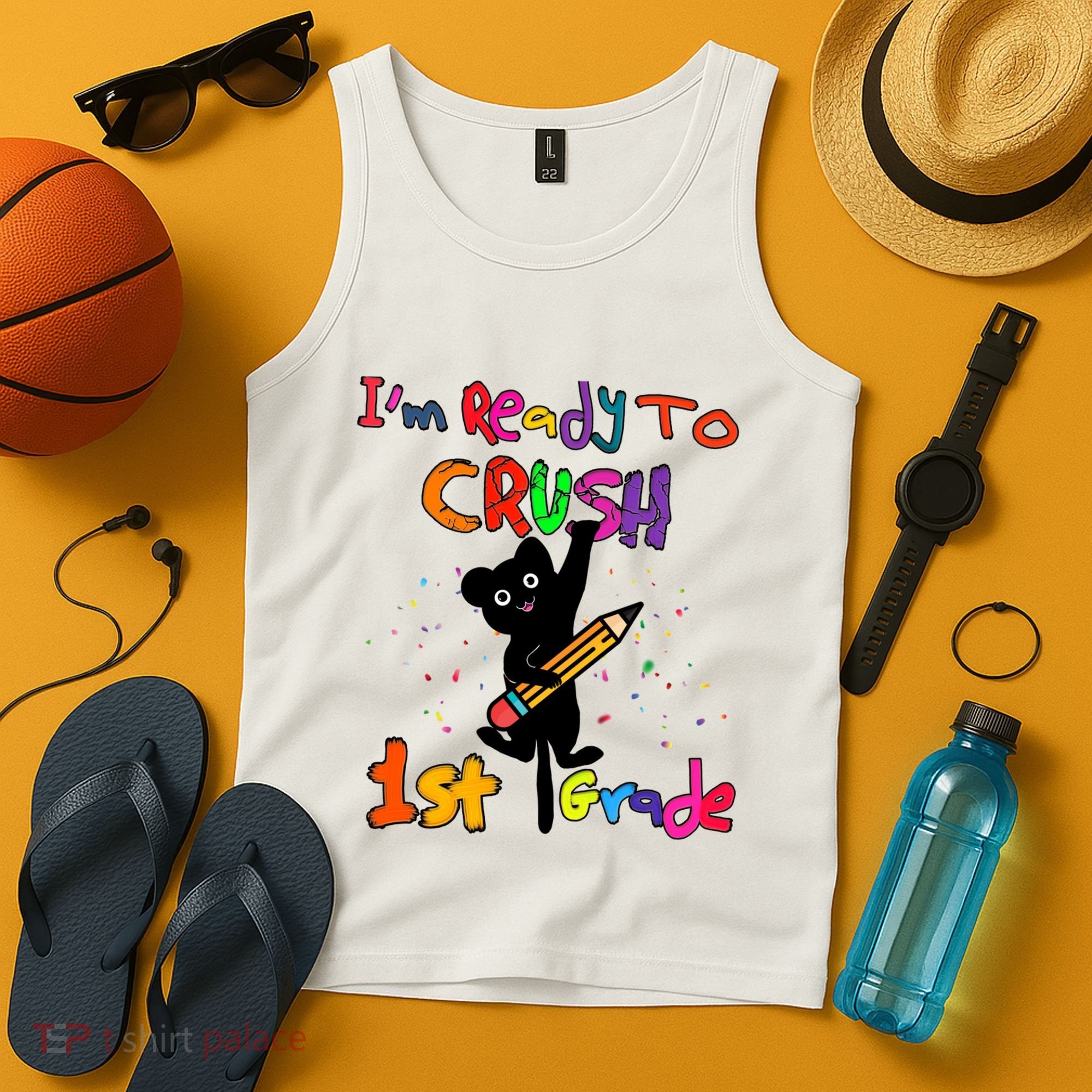 Im Ready To Crush 1St Grade First Grade Cat Cute Gift Tank Top