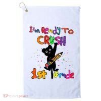 Im Ready To Crush 1St Grade First Grade Cat Cute Gift Golf Towel thumb 0