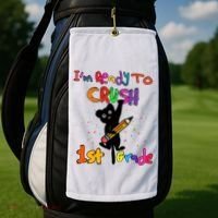Im Ready To Crush 1St Grade First Grade Cat Cute Gift Golf Towel thumb 2