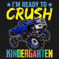 I'm Ready To Crush Kindergarten Monster Truck Back To School Ornament thumb 1
