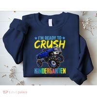 I'm Ready To Crush Kindergarten Monster Truck Back To School Sweatshirt thumb 2