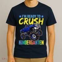 I'm Ready To Crush Kindergarten Monster Truck Back To School T-Shirt thumb 3