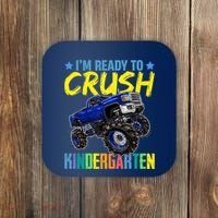 I'm Ready To Crush Kindergarten Monster Truck Back To School Coaster thumb 0