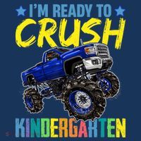 I'm Ready To Crush Kindergarten Monster Truck Back To School Baby Bodysuit thumb 2