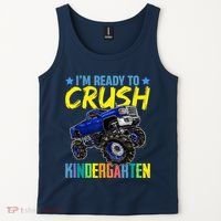 I'm Ready To Crush Kindergarten Monster Truck Back To School Tank Top thumb 2