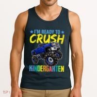 I'm Ready To Crush Kindergarten Monster Truck Back To School Tank Top thumb 3