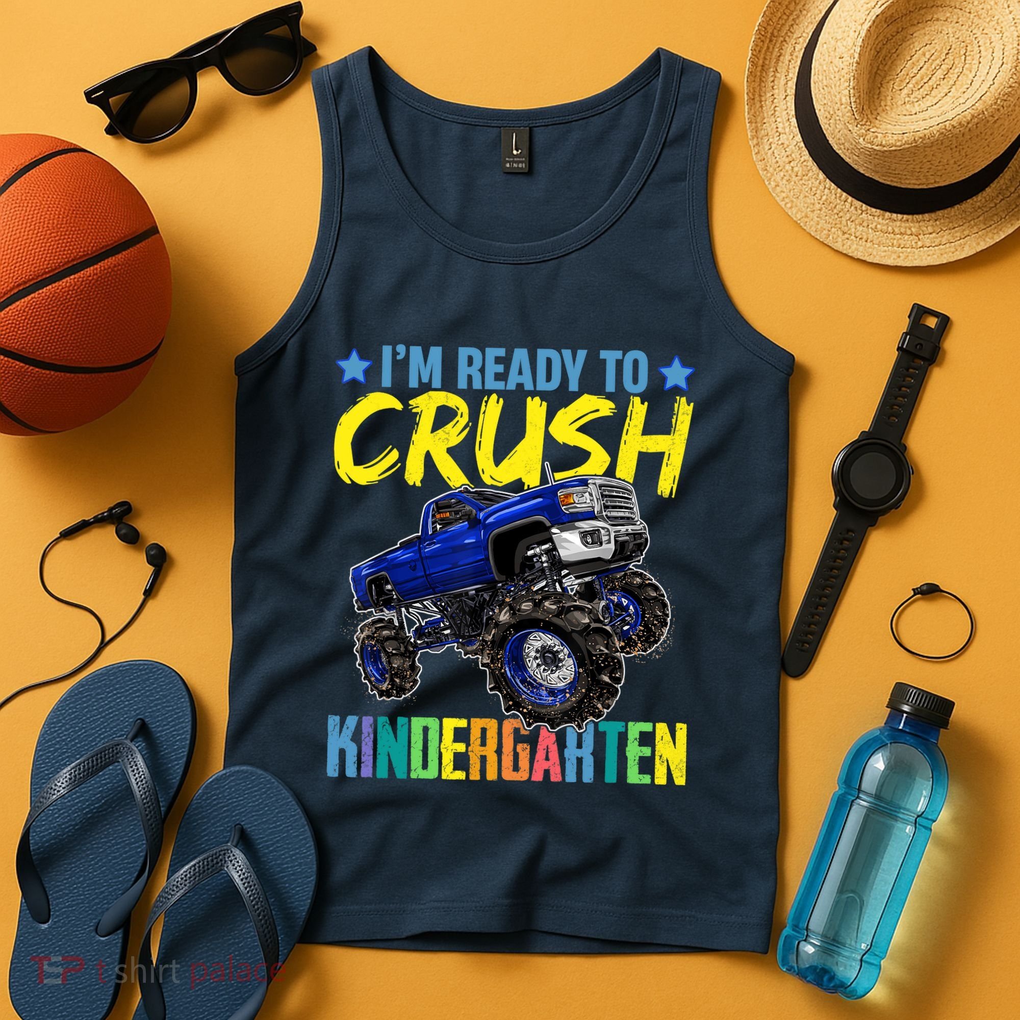 I'm Ready To Crush Kindergarten Monster Truck Back To School Tank Top