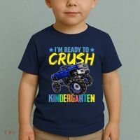 I'm Ready To Crush Kindergarten Monster Truck Back To School Toddler T-Shirt thumb 2