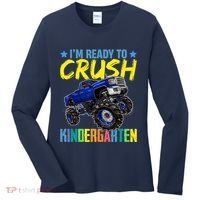 I'm Ready To Crush Kindergarten Monster Truck Back To School Women's Long Sleeve Shirt thumb 0