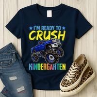 I'm Ready To Crush Kindergarten Monster Truck Back To School Women's T-Shirt thumb 3