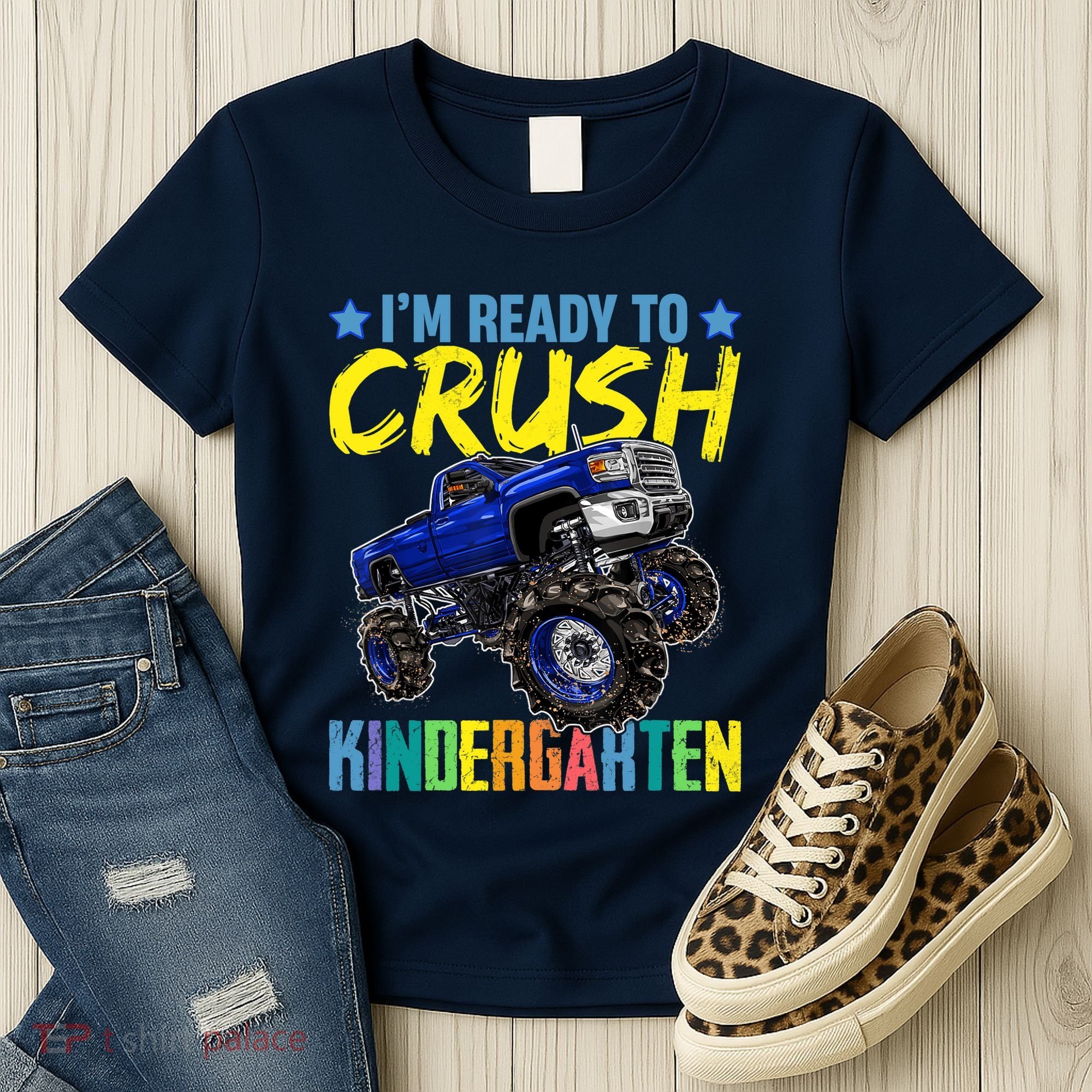 I'm Ready To Crush Kindergarten Monster Truck Back To School Women's T-Shirt