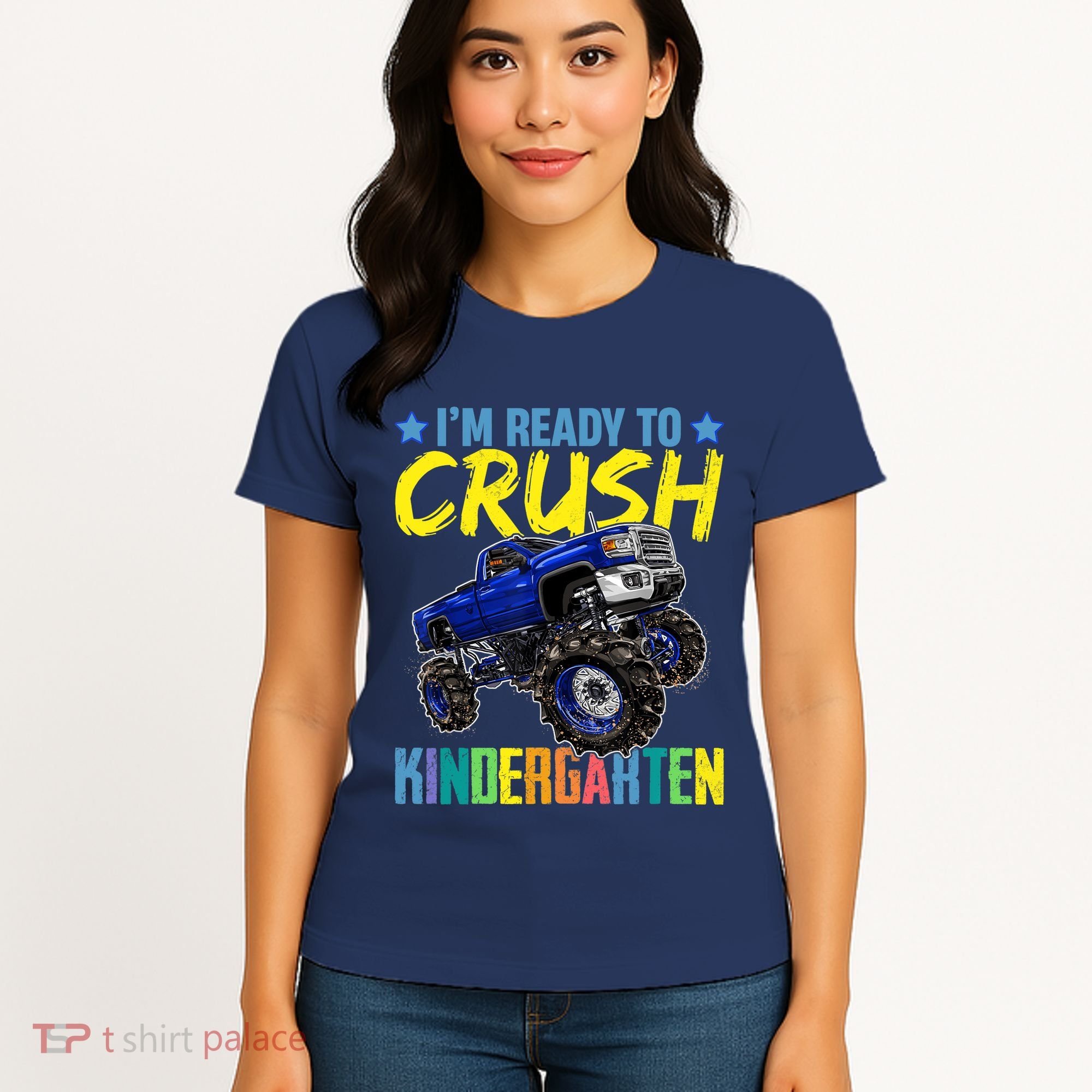 I'm Ready To Crush Kindergarten Monster Truck Back To School Women's T-Shirt