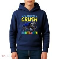 I'm Ready To Crush Kindergarten Monster Truck Back To School Kids Hoodie thumb 4