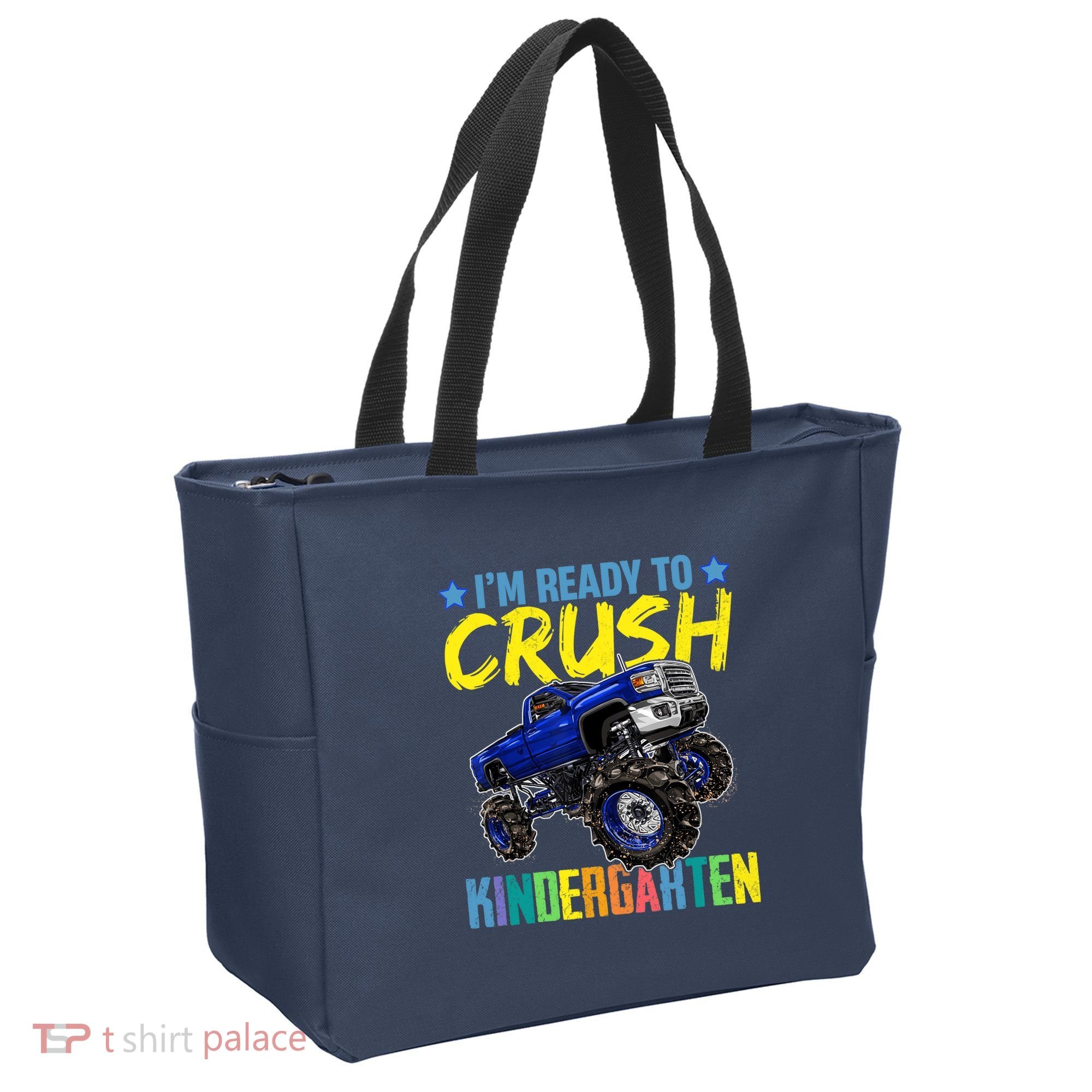 I'm Ready To Crush Kindergarten Monster Truck Back To School Tote Bag
