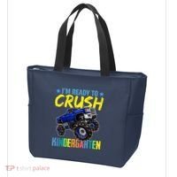 I'm Ready To Crush Kindergarten Monster Truck Back To School Tote Bag thumb 3
