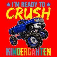I'm Ready To Crush Kindergarten Monster Truck Back To School Santa Hat thumb 1