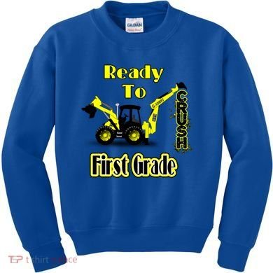 Im Ready To Crush 1St Grade Gift Back To School Cool Gift Kids Sweatshirt