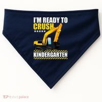 I'm Ready To Crush Kindergarten Bulldozer Back To School USA-Made Doggie Bandana thumb 0