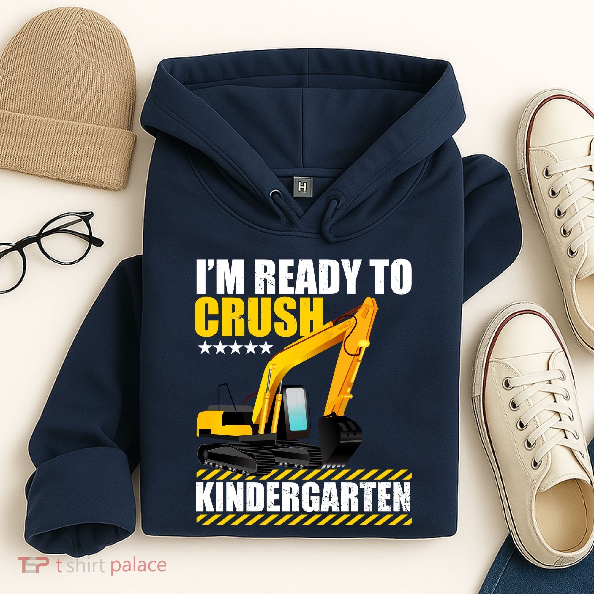 I'm Ready To Crush Kindergarten Bulldozer Back To School Hoodie