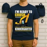 I'm Ready To Crush Kindergarten Bulldozer Back To School T-Shirt thumb 6