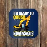 I'm Ready To Crush Kindergarten Bulldozer Back To School Coaster thumb 0
