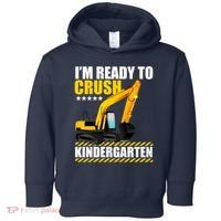 I'm Ready To Crush Kindergarten Bulldozer Back To School Toddler Hoodie thumb 0