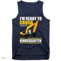 I'm Ready To Crush Kindergarten Bulldozer Back To School Tank Top thumb 0
