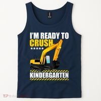 I'm Ready To Crush Kindergarten Bulldozer Back To School Tank Top thumb 2